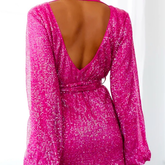 Hello Molly pink sparkly dress - Picture 4 of 5